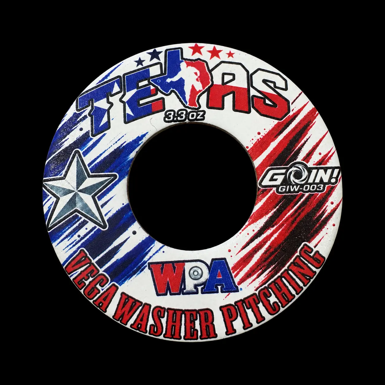 White GO IN! GIW-003 Texas Vega official tournament washer