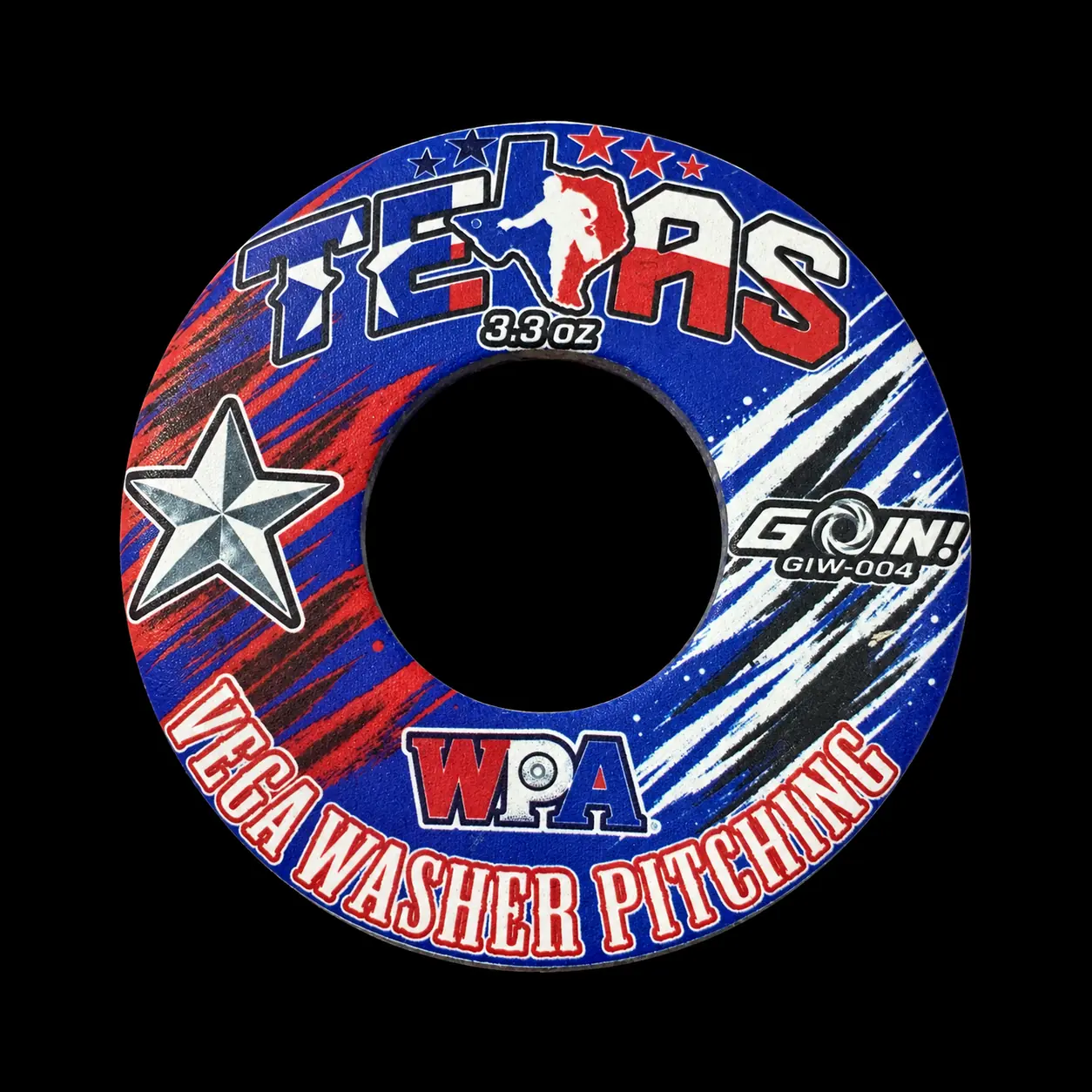 Blue GO IN! GIW-004 Texas Vega official tournament washer