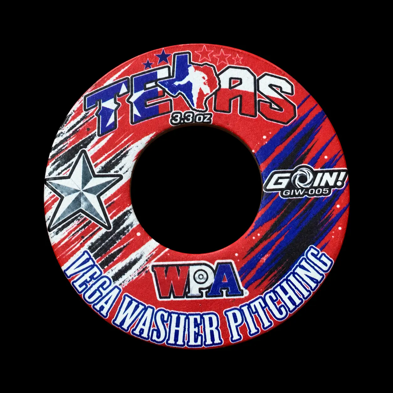 Red GO IN! GIW-005 Texas Vega official tournament washer